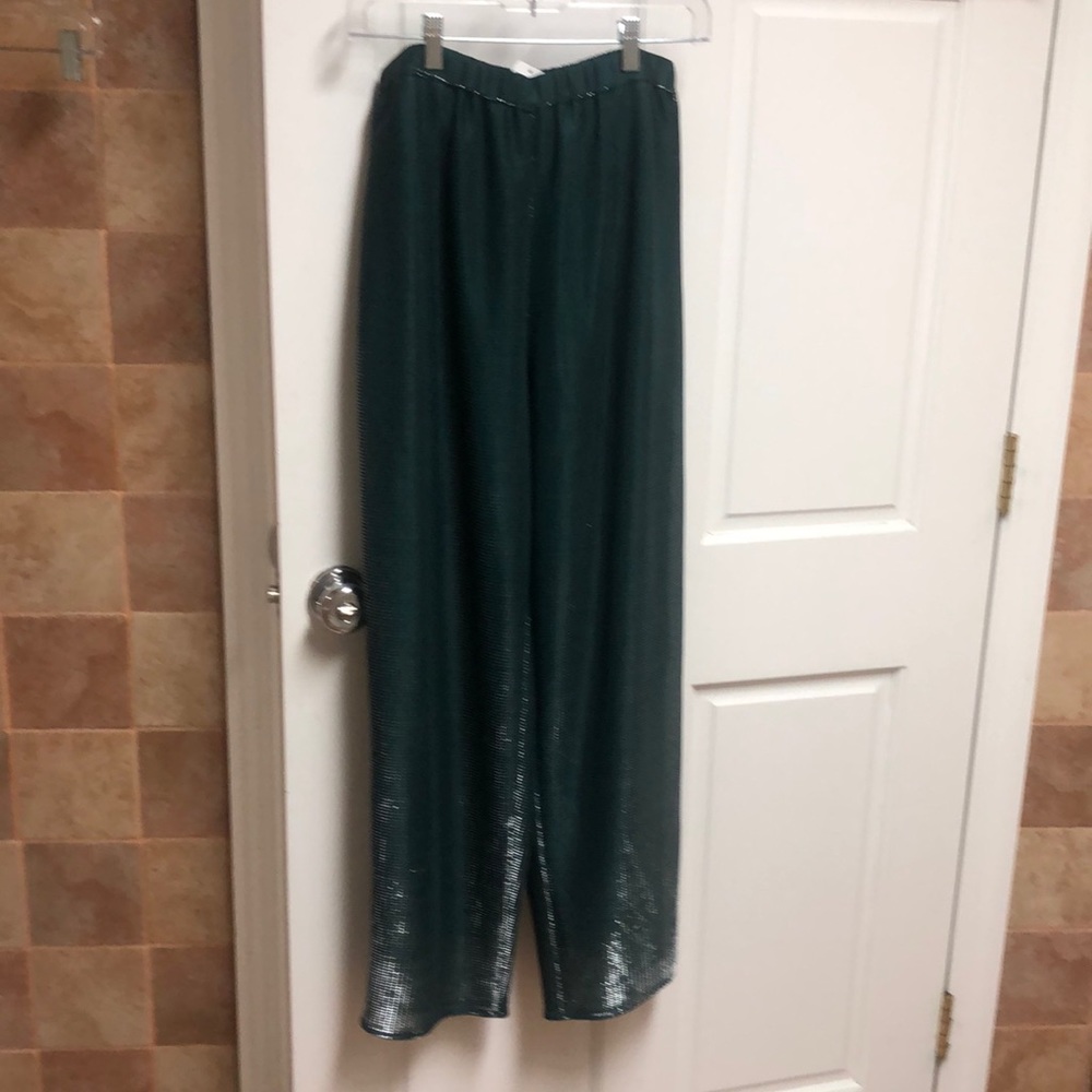 Sally lapointe Emerald/Silver relax pants with lining .$ 890.00 Sizes 4 and 8.
